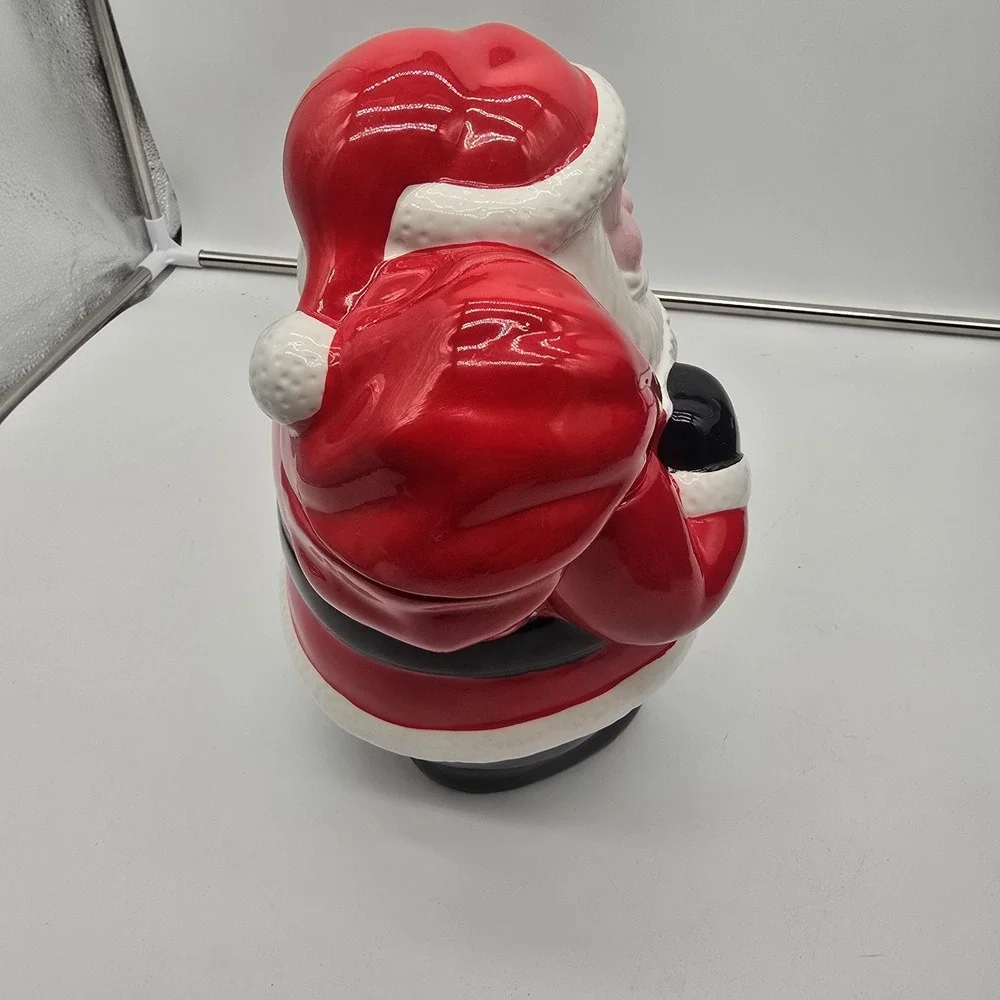 Vintage Christmas On Main Street Ceramic Santa Claus Cookie Jar‎ 11